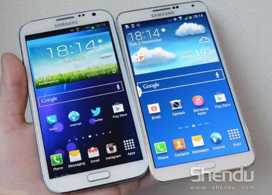 三星Galaxy Note 3真機(jī)鑒賞 對(duì)比Note 2機(jī)身
